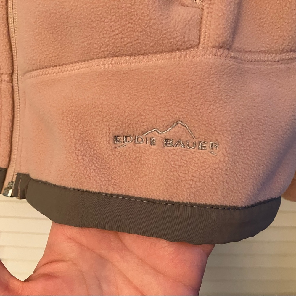 Eddie Bauer fleece jacket. Pink and gray in great condition in smoke free home - Picture 4 of 5